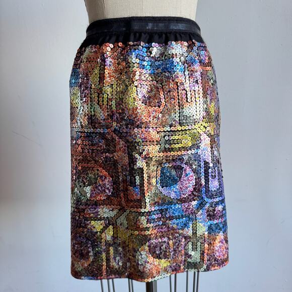 Vintage LIDA BADAY Sequin Mini Skirt - Picture 3 of 10